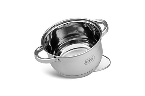 B EDENBERG Decorate Your Kitchen TBA EB-4009 10-teiligTopfset aus Edelstahl, Ideal für Gas, Elektro, Halogen, Keramik und Induktionsherde, Induktions Topf Set Komplett – Bild 5