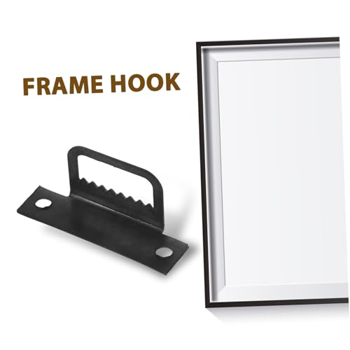 Image of 100pcs Picture Frame Hooks Shaped Metal Hangers for Easy Picture Hanging Hardware for Wall Decor Frame Hangers for Mirrors and Art Displays
