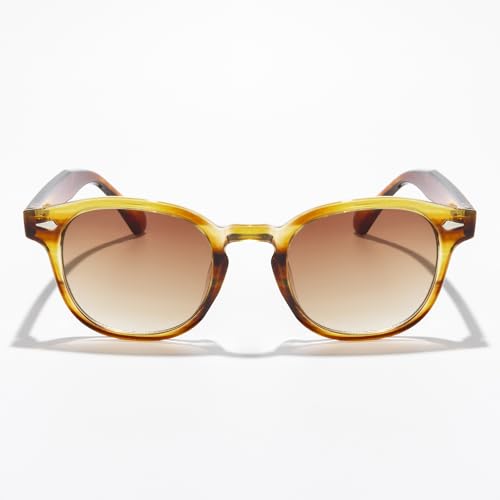 Vintage Cat Eye Round Sunglasses for Men Women Retro Fashionable Unisex Shades for Driving Travel Daily Outfits2