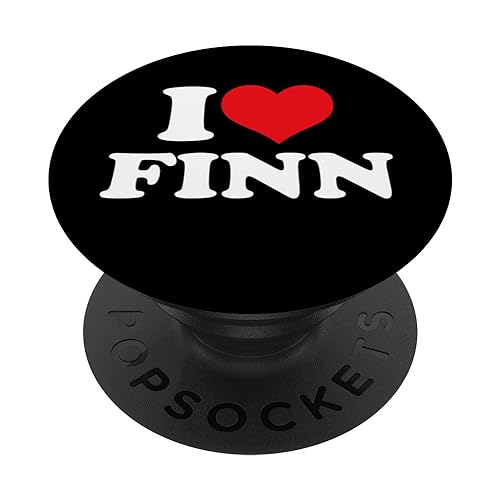 I Love Finn, I Heart Finn nombre PopSockets PopGrip Intercambiable