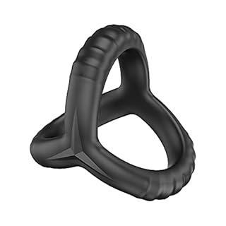 binxliuxo Anello a triangolo flessibile nero per anello ritardato da uomo