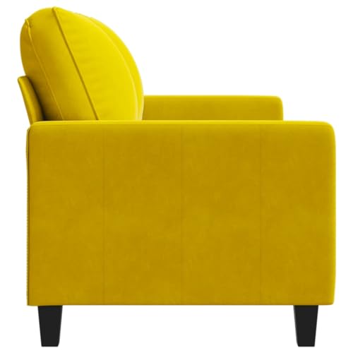KATERYY 2-Sitzer-Sofa Gelb 120 cm Samt Möbel Wohnzimmer – Bild 6