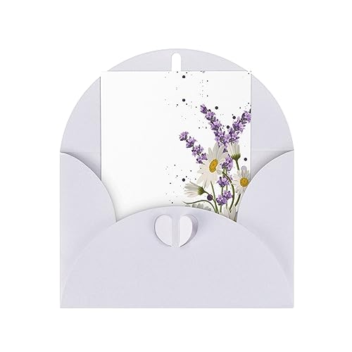 Cartes de vœux toutes occasions 10x15 cm en papier nacré motif lavande