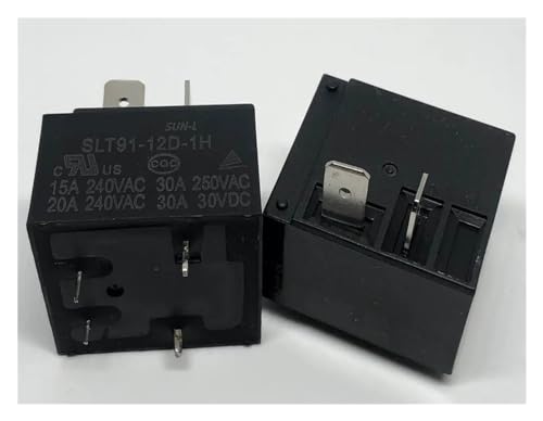Relé SLT91-12D-1H T91-1A-12V-30A de 4 pines para control de energía