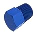 Eldon James P6PVDF Industrial Gray Kynar Threaded HEX Plug, 3/8-18 NPT Thread (Pack of 10)