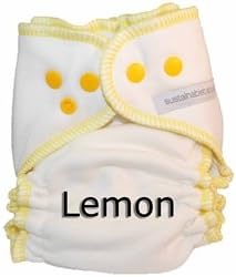 Organic Bamboo Fleece Fitted Cloth Diaper - Small - Lemon