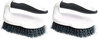 Amazon Basics All Purpose Rectangular Scrub Brush, 2-pack, White & Black (Previously AmazonCommercial brand)