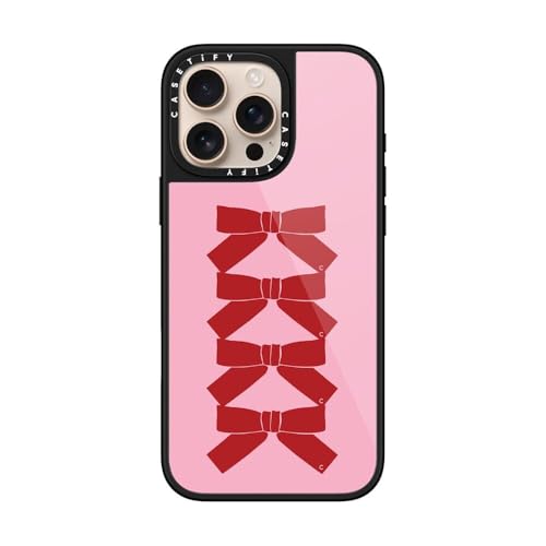 Coque iPhone 16 Pro Max antichoc CASETiFY Glaze compatible MagSafe Arcs bourgogne