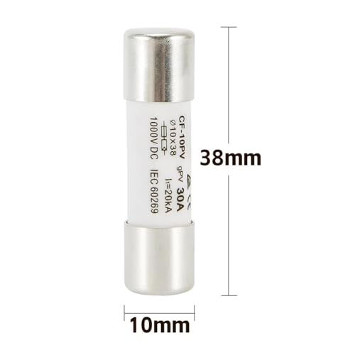 Fusible 1000V 25A GPV gPV 10x38 mm pour protection panneau solaire photovoltaïque