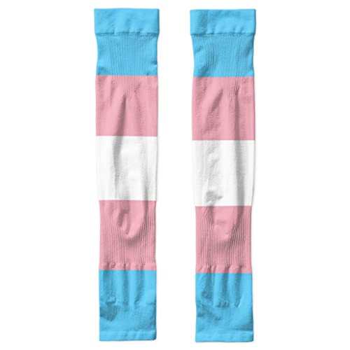 Unisex Transgender Flag Anti-UV Sleeves Gloves Outdoor Sun Protection Sports Protective Sleeves2