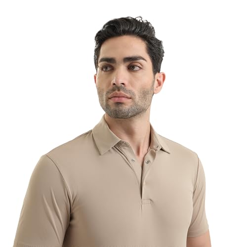 Image of Mauve Mens Smart Stretch Polo | Comfortable Work & Casual | Breathable | All-Day Wear
