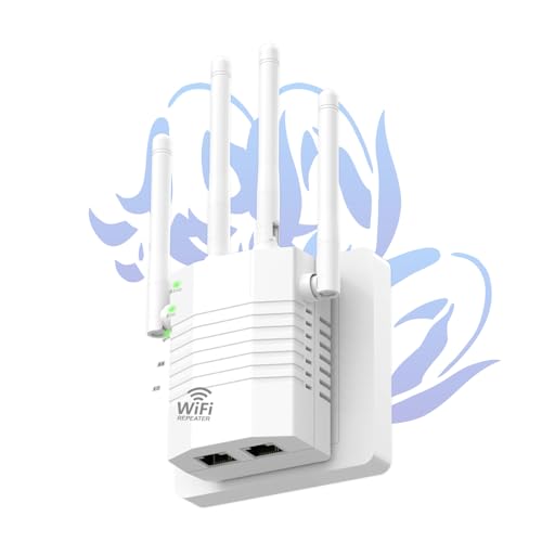 WiFi Extender, WiFi Booster for Home, 1200Mbps Covers 12880 Sq.ft 105 Devices, Internet Extender WiFi Booster