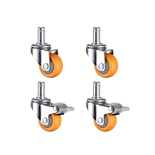 Carros Muebles，ruedas Ruedas naranjas giratorias de 360 grados 1/1.25/1.5/2 pulgadas Costeras Ruedas de nylon Nyleless Carro de compras Trolley 1/4 PIEZAS