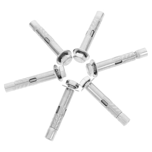 Alipis 6 Pack M8x60mm Expansion Screws Nuts Heavy Duty Anchor Bolts for Reliable Fixing