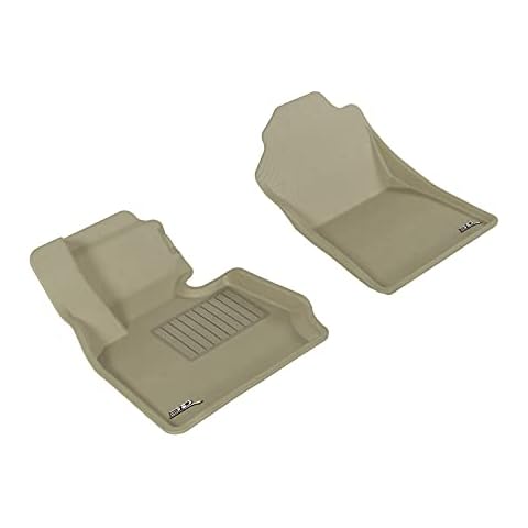 3D MAXpider L1BM03211502 Weather Mats for BMW X3 2011-2017/ X4 2015-2018 Custom Fit Car Floor Liners, Kagu Series (1st Row, Tan) Cover