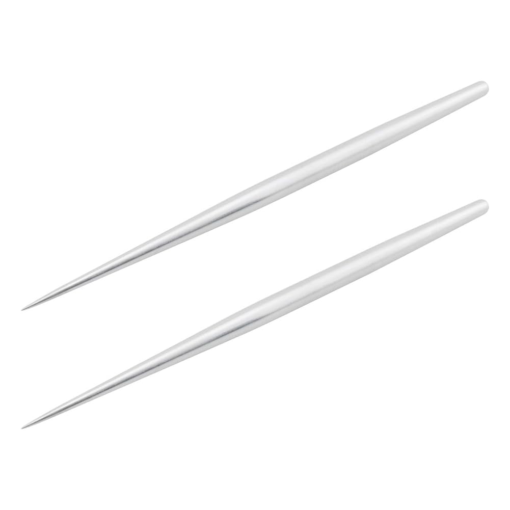 Littimoon 2pcs Pottery Clay Sculpting Carving Knife Detail Needle Stainless Steel Teardrop Stick Needle Pottery Sculpting Tools
