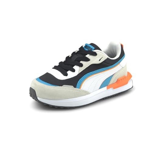 PUMA Kids Boys City Rider Lace Up Sneakers Shoes Casual - Black, Grey - Size 3 M2