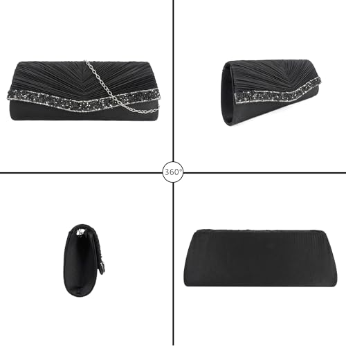 Image of Goclothod Evening Clutch Handbag Women Fashion Crossbody Shoulder Bag Chain Purse