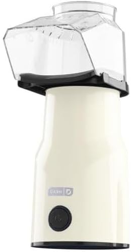 Dash Hot Air Popcorn Popper, 16 Cups Capacity, Oil-Free Cooking, Built-in Butter Melting Tray, Cream