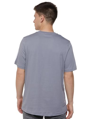 Image of adidas Men Cotton Striped Regular Fit T-Shirt