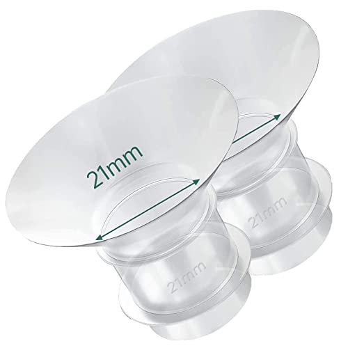 MOMMED Breast Pumps Accessories, 21mm Flange Inserts for 24mm Silicone Breast Shield/Flange Inserts, 21mm Flange Inserts to Reduce 24 mm Nipple Tunnel Down to 21mm, 2 Pack