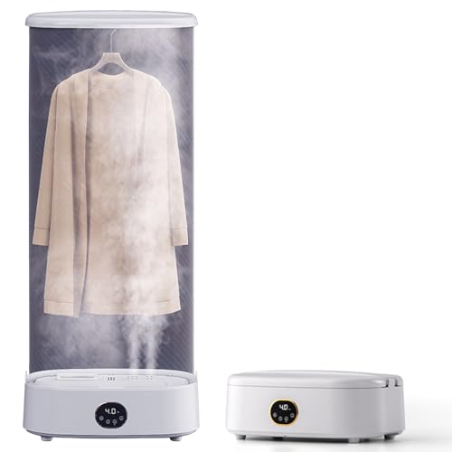 Kensbro Máquina Automática para Planchar y Doblar, Planchadora de Camisas de 1000W con Función de Vapor, Secadora de Ropa Plegable con Función de Temporizador, Pantalla Táctil Digital