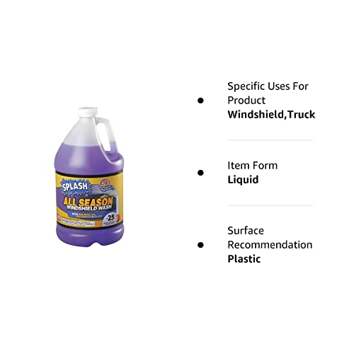 Splash 234192-T35 Windshield Washer Fluid, 1 Gal., Purple