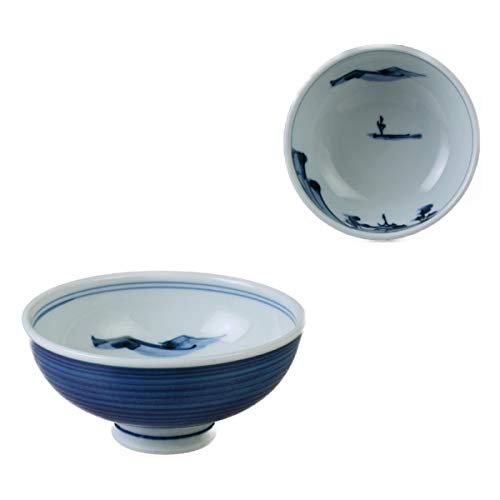 ランチャン(Ranchant) 飯碗 ミニ 茶碗 マルチ ゴス巻山水 N830818 φ10.2×4.8cm 有田焼 日本製