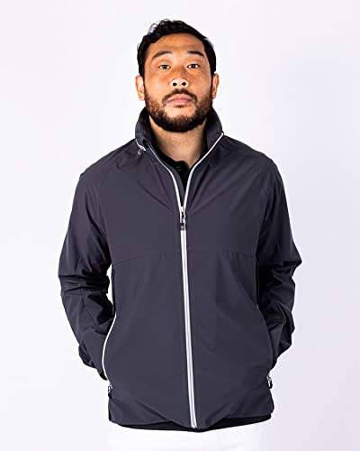 Image of Cutter & Buck Men's Vapor Water Repellent Stretch Mens Full Zip Rain Jacket