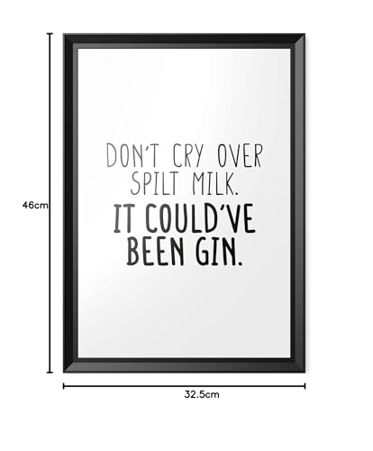 Lámina de ginebra con frase original tamaño A3 para decoración de pared 6