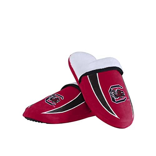 Image of FOCO mens NCAA College Team Logo Sherpa Moccasin Slippers