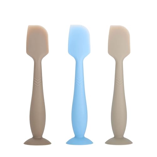 Image of Diaper Cream Spatula Butt Spatula Baby Diaper Spatula, Soft Silicone Butt Paste Spatula Diaper Rash Cream Applicator Diaper Cream Brush with Suction Cup Base