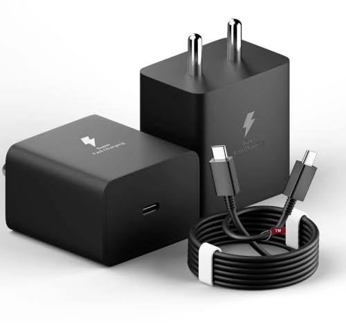 Image of 45W PD SuperFast Charging Adapter with Type-C to Type-C Cable, Black, 1M, Super Fast Charging Technology