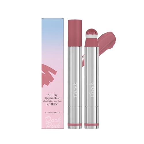 Rubor líquido para mejillas de larga duración, color mezclable, rubor líquido para todo el día, duradero, construible, impermeable, para maquillaje de mujer, 4 ml (B, talla única)