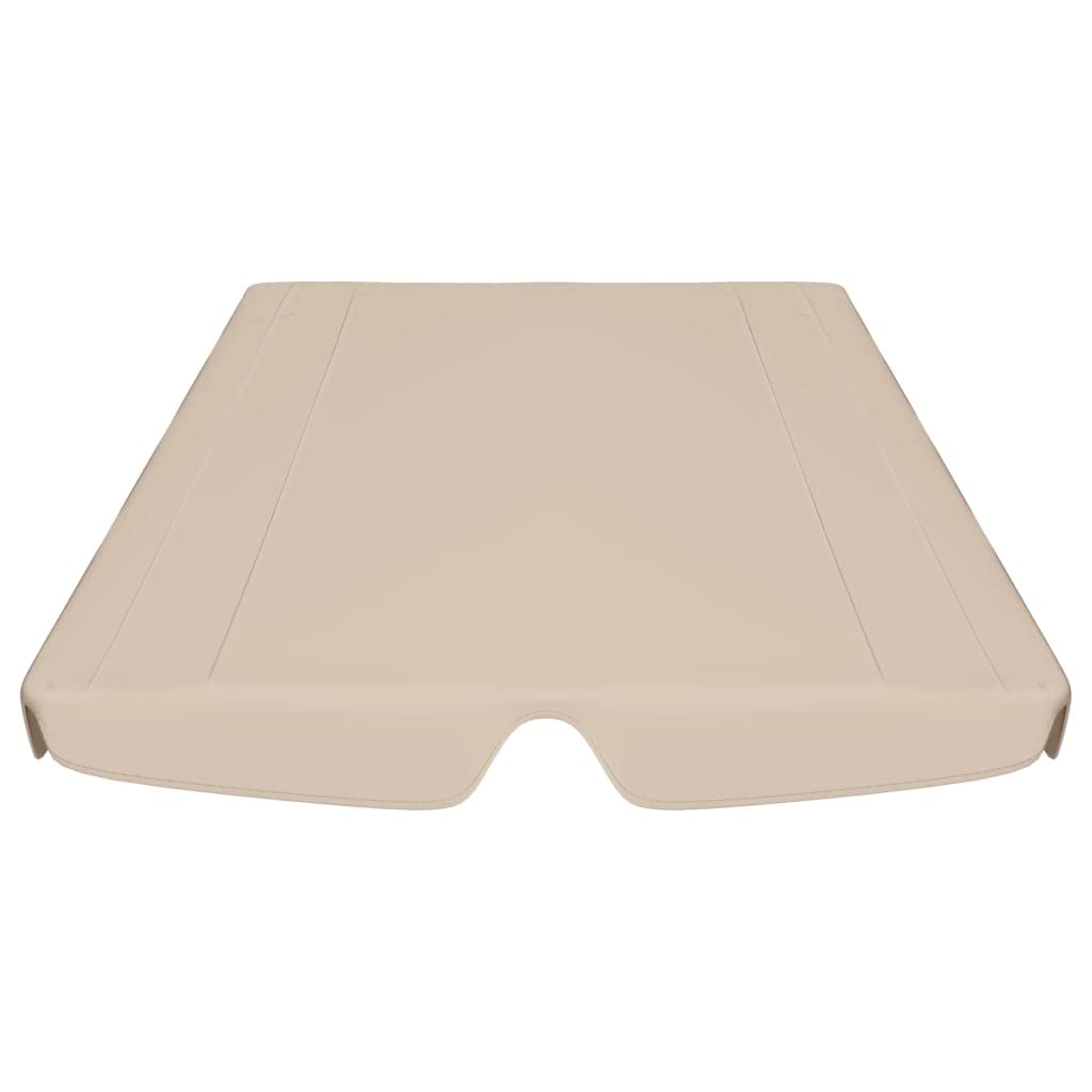 Toit de Rechange pour Balancelle Balançoire de Jardin, 210 x 146 cm (Beige)
