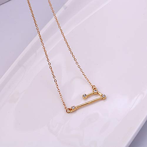 JENPECH Colar com Pingente de Strass, Corrente de Clavícula, 12 Pingentes de Constelação Strass, Gar