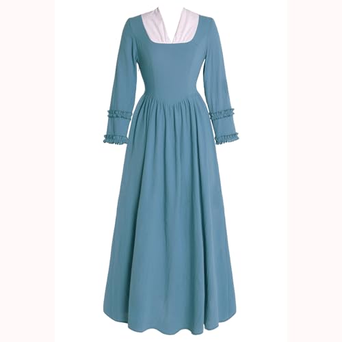 Mikan Tsumiki Colonial Dress Womens Pioneer Costume Historical Clothing Modest Prairie Dresses Civil War Dress S