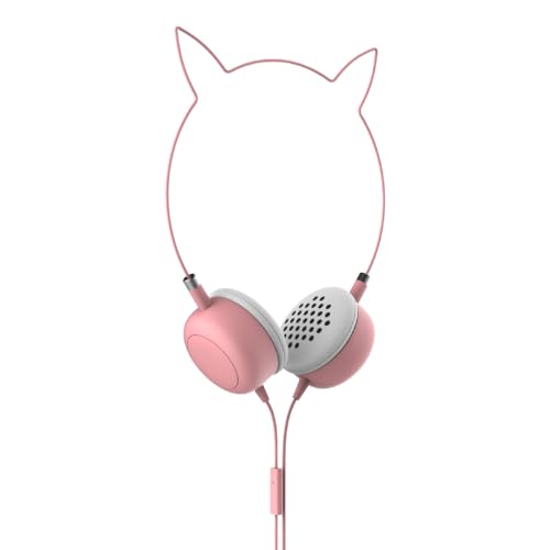 Fone de Ouvido P2 Infantil Gatinho com Microfone Rosa Geonav