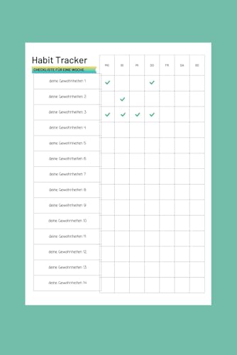 Habit Tracker / Gewohnheitstracker 52 Wochen