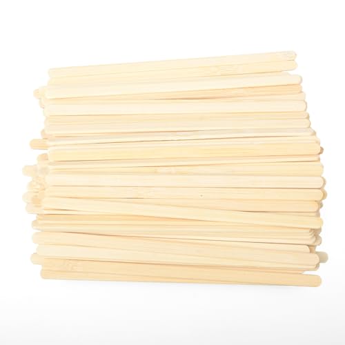 150 Count Bamboo Coffee Stirrer - Disposable 7 inches Long Wooden Stir Sticks for Coffee and Cocktails - Smooth Splinter-Free Beverage Mixers - Ideal for Cafe Bars and Drink Stations