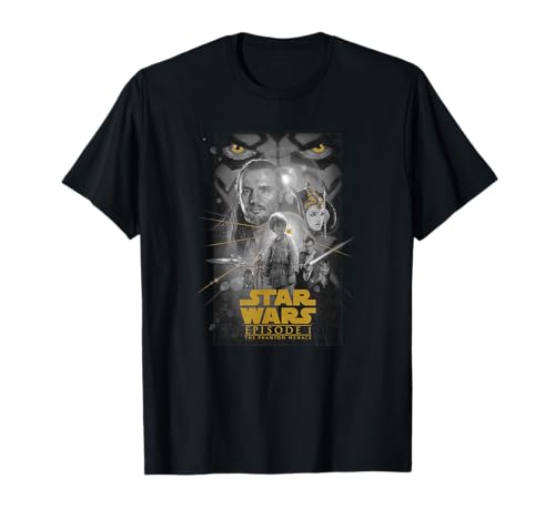 T-Shirt Star Wars Episode I The Phantom Menace en coton noir pour homme