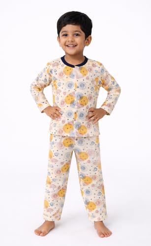 Image of 3BROS BodySuit /Dress for Boys /Girls Full Pajama & Casual Full Sleeves Night Suit Top Combo Kids Set