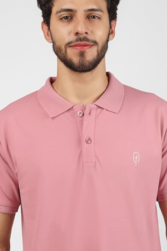 Image of Men's Regular Fit Polo Collar Half Sleeve T-Shirt Cotton Blend Polo T-Shirt Comfortable Lightweight Plain T-Shirt