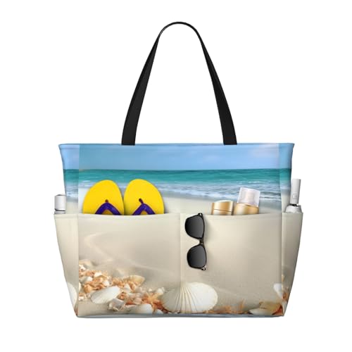 Sac fourre-tout de plage imprimé pour vos sorties et livres de cours