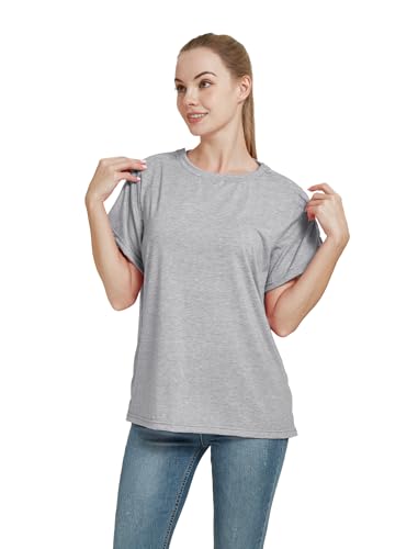 Post Shoulder Surgery Shirt, Women's Short Sleeve Shirt with Premium Snap, Chemo Clothing4