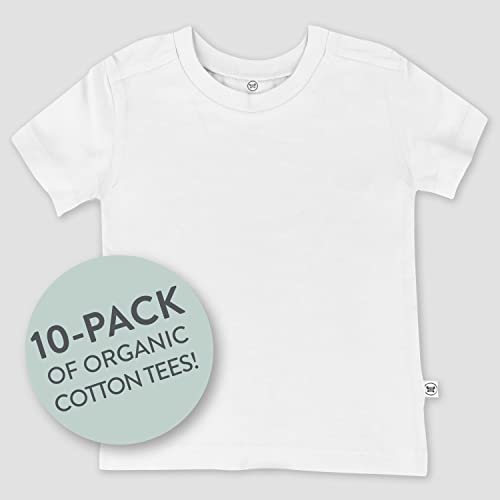 Honestbaby B509E Baby Girls Organic Cotton Short Sleeve Multi-Packs And Toddler T-Shirt Set thumb #2