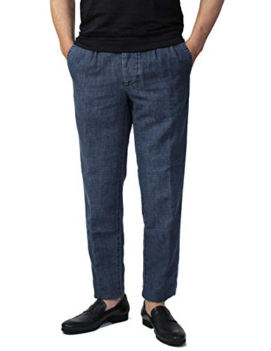 インコテックス スラックス INCOTEX SLACKS INDIGO CHINO ツープリーツ デニスラ コットン リネン パンツ【TURNER90860】 30,インディゴ
