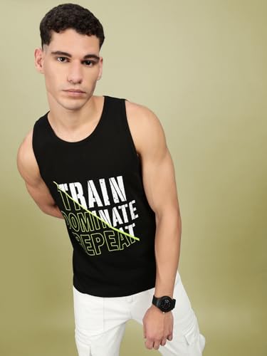 Image of Lux Nitro Men's Sleeveless Gym Tank Top Combed Cotton | Scoop Neck Athletic Vest | Ultra-Soft, Tag-Free, Urban Fitness Wear