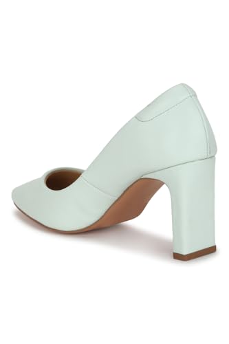 Image of Allen Solly Woman Pointed Toe Block Pumps Green
