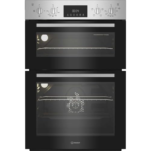 Indesit DII 10D IX Built-In Electric Fan Double Oven - Stainless Steel